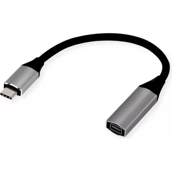 SECOMP STANDARD USB-C - Mini DisplayPort 1.2 -adapterikaapeli, 0,2 m, musta S3216