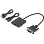SECOMP STANDARD VGA + audio - HDMI adapterikaapeli, 0,23 m, musta S3211