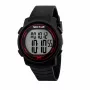SECTOR MAN R3251543001 (44mm) kvartsikello - musta kellotaulu, silikoniranneke