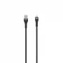 SEEK TOTI USB-A - Lightning 2m punottu kaapeli 2A (Non-MFI) musta