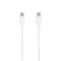 SEEK TOTI USB-C - USB-C -silikonikaapeli 1m 3A valkoinen