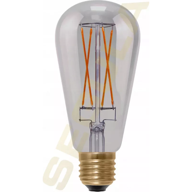 SEGULA LED Rustika Long Style Smokey Gray E27 5W 1900K himmennettävä