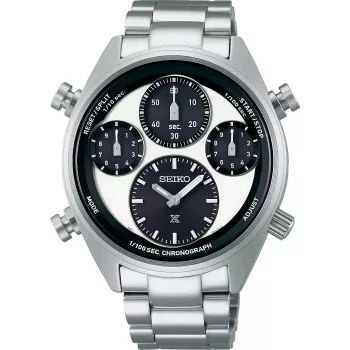 SEIKO SFJ001P1 miesten aurinkokvartsikronografi kello 42 mm ruostumaton teräs