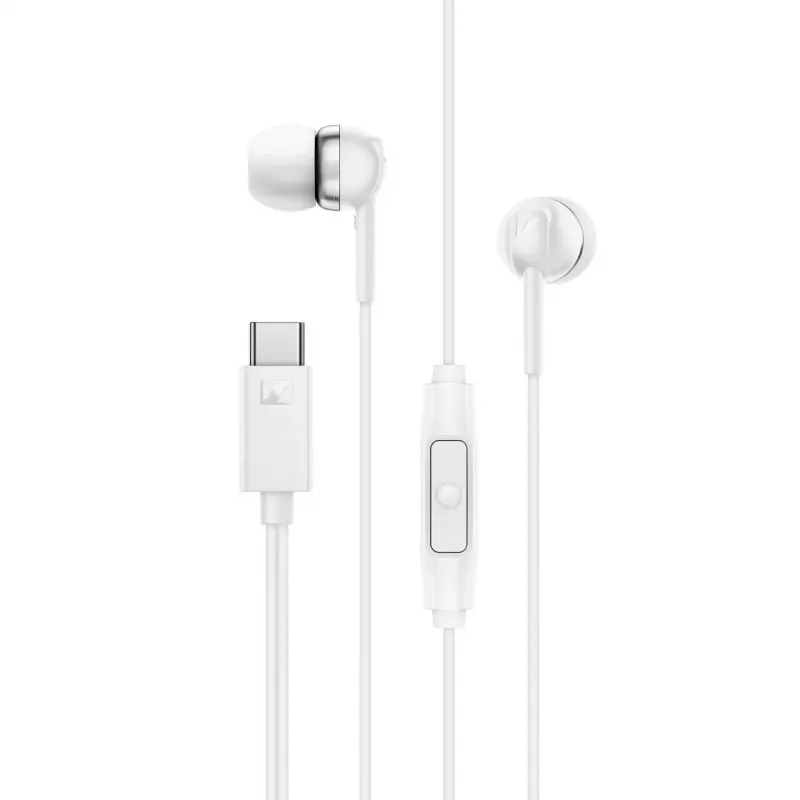 Sennheiser CX 80U USB-C in-ear-kuulokkeet mikrofonilla, valkoinen