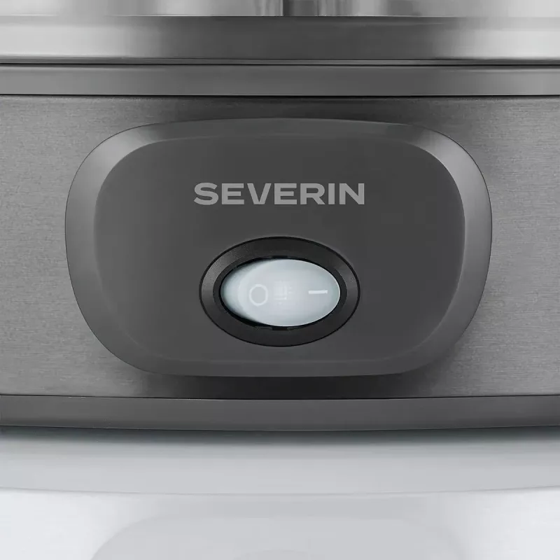 Severin JG 3510 jogurttikone, 7 x 150 ml purkkia, Dark Inox/musta
