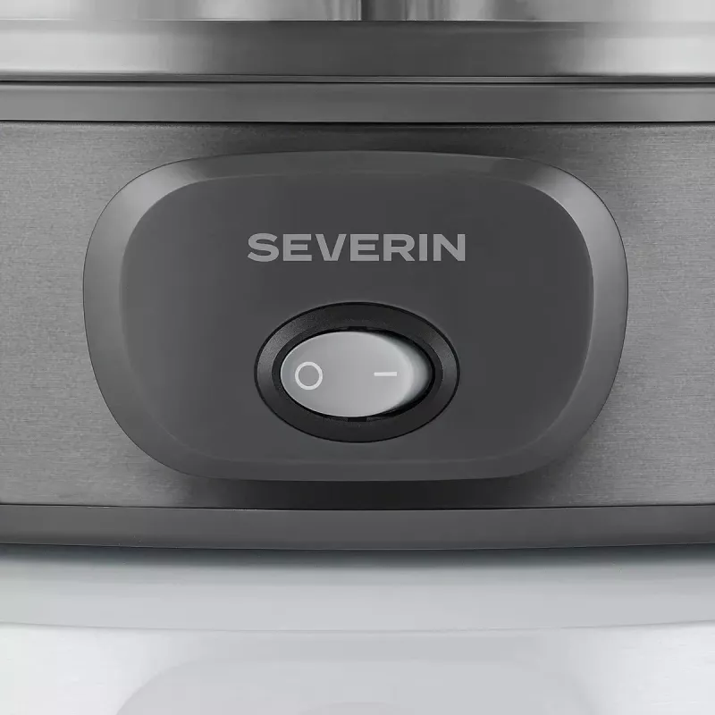 Severin JG 3510 jogurttikone, 7 x 150 ml purkkia, Dark Inox/musta