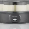 Severin JG 3510 jogurttikone, 7 x 150 ml purkkia, Dark Inox/musta