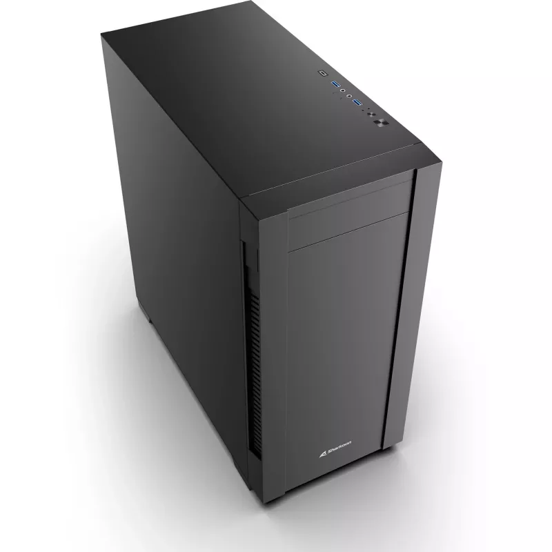 Sharkoon S25 Silent musta Mid-Tower-kotelo (2026 malli)