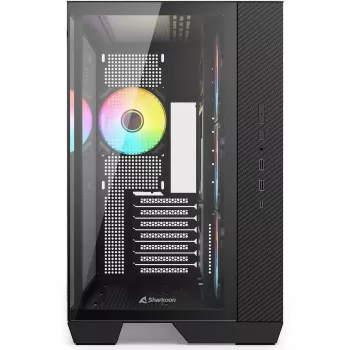 Sharkoon Steel Shark musta karkaistu lasi x2 Mid-Tower-kotelo