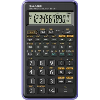 Sharp EL-501T tieteislaskin, 10-numeroinen LCD, 131 toimintoa, taskukoko, musta SH-EL501TBVL