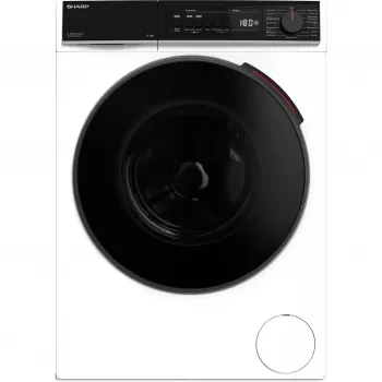 SHARP ES-WNFB214CWDA-DE edestä täytettävä pesukone, 10 kg, 1400 kierr./min, valkoinen, Wi-Fi, Advanced Inverter Motor