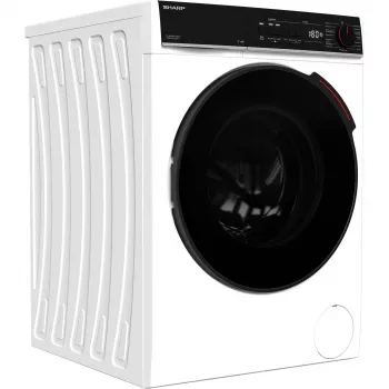 SHARP ES-WNFB214CWDA-DE edestä täytettävä pesukone, 10 kg, 1400 kierr./min, valkoinen, Wi-Fi, Advanced Inverter Motor