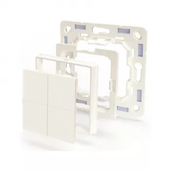 Shelly Plug & Play BLU Wall Switch 4 sovitin Legrand & Shelly valkoinen