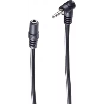 SHIVERPEAKS BASIC-S 2,5 mm kulma plugi - 3,5 mm plugi -liitäntäinen audiokaapelin jatkokaapeli, 0,2 m, musta BS30781