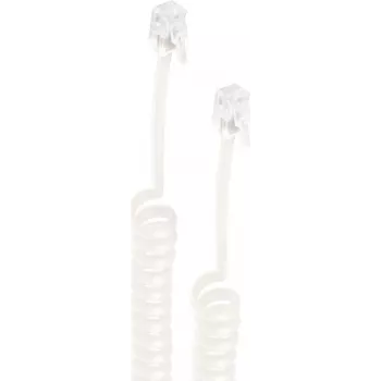 SHIVERPEAKS BASIC-S spiraalikaapeli puhelinkuulokkeelle, RJ10 RJ10, 4 m venytettynä, musta BS70135
