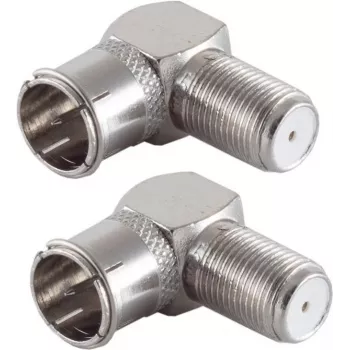SHIVERPEAKS BASIC-S F-Quick kulmasovitinsarja, 2x F-uros - F-naaras, 75 ohmia, nikkelöity BS15-300414