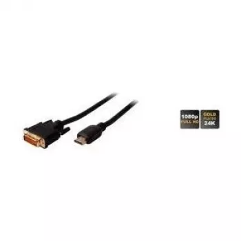 SHIVERPEAKS BASIC-S HDMI-DVI-D-24+1-kaapeli, 1,0 m, kullattu, musta BS77480