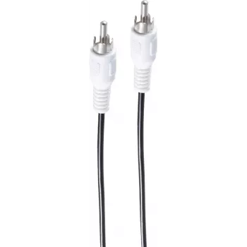 SHIVERPEAKS BASIC-S mono RCA audiokaapeli, 5,0 m, musta, polybag BS40005