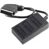 shiverpeaks BASIC-S Scart-jakokaapeli, 1x Scart-uros 3x Scart-naaras, 0,5 m, täysin kytketty, musta (BS94051)