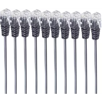 shiverpeaks BASIC-S puhelinliitäntäkaapeli RJ11 - RJ11, 2 m, musta, 10 kpl:n pakkaus (BS70084-2-SET10)