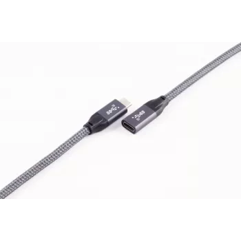 ShiverPeaks BASIC-S USB-C-jatkokaapeli, USB 3.2 Gen 2, 2,0 m, musta