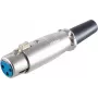 SHIVERPEAKS BASIC-S XLR-liitin, naaras, vedonpoistolla, 3-pin, niklattu sinkkipainevalu, juotosliitäntä, BS55020