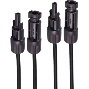 SHIVERPEAKS BS02-32085 PV4 jatkokaapelisarja, 4mm², 2x 15m, musta, MC4-liitin, UV-kestävä, TÜV-sertifioitu