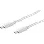 shiverpeaks BS13-45026 USB-C - USB-C kaapeli 1 m valkoinen USB 3.2 Gen 2 10Gbps 100W PD