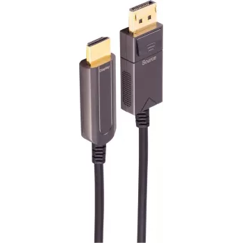 SHIVERPEAKS BS30-20485 aktiivinen optinen DisplayPort-HDMI-sovitinkaapeli, 4K60, 30m, musta