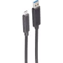 SHIVERPEAKS BS30-39075 aktiivinen optinen USB-A - USB-C -kaapeli, 10 m, 10 Gbps, musta
