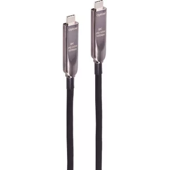 SHIVERPEAKS BS30-43215 USB-C-hybridikaapeli 3.2 Gen 2, 8K-video, 10 Gbps tiedonsiirto, 60W Power Delivery, 12,5 m, musta