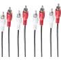 SHIVERPEAKS BS40112 4-kanavainen RCA-audiokaapeli, 1,5 m, kullattu, musta