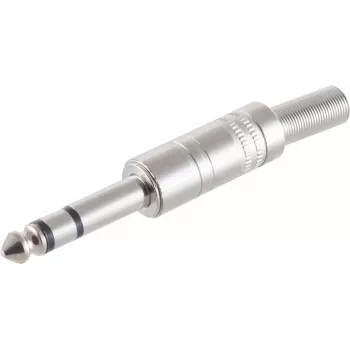 ShiverPeaks BS50200 6,3 mm -kuulokeliitin stereo, 3-napainen, metalli, juotettava, taittosuojalla