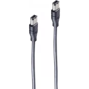 SHIVERPEAKS BS77202 FireWire 400 -kaapeli - 6-napainen naaras 6-napainen, musta, 400 Mbit/s
