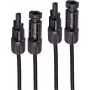 SHIVERPEAKS PV4 jatkojohtosarja, 4mm², 2 kpl:n pakkaus musta/musta, 25m (BS02-32105)