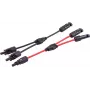 SHIVERPEAKS PV4 T-sovitin kaapelisarja, 2-1, 4 mm², punainen/musta, 30 cm (BS02-21022)