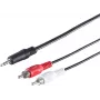 SHIVERPEAKS S-Conn 3,5 mm 2x RCA audiokaapeli 2,5 m musta punainen valkoinen (30832-2.5)