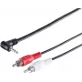 S/CONN maximum connectivity 3,5 mm stereo-kulmaliitin - 2 RCA -kaapeli, 1,5 m 30842