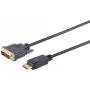 SHIVERPEAKS S/CONN maximum connectivity DisplayPort - DVI-D kaapeli, 20-pin DP uros - 24+1 DVI-D uros, kullatut koskettimet, 7,5 m, musta 77497-1