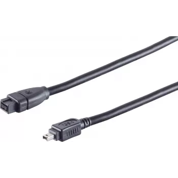 SHIVERPEAKS S CONN Maximum Connectivity FireWire-kaapeli, IEEE 1394B 9-pin uros IEEE 1394A 4-pin uros, 1,8 m, musta 77312