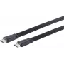 ShiverPeaks S/CONN maximum connectivity litteä HDMI-kaapeli, HDMI Type-A uros HDMI Type-A uros, kullatut kontaktit, 4K Ultra HD, 3D, HEAC, 3,0 m, musta 77473-FLAT