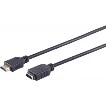 SHIVERPEAKS S/CONN maximum connectivity HDMI-jatkokaapeli 2,0 m - HDMI Type-A pistoke - liitin, kullatut koskettimet, Ultra HD 4K, 3D, HEAC, Ethernet, ARC, CEC, High Speed with Ethernet, musta 77479-2.0