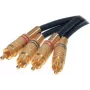 SHIVERPEAKS S/CONN maximum connectivity RCA audiokaapeli, 2 RCA urosta 2 RCA urokseen, kullatut metalliliittimet, 2,5 m, musta 40224