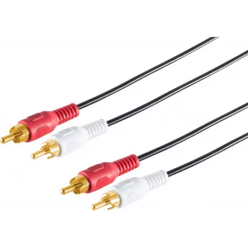 SHIVERPEAKS S/CONN maximum connectivity RCA audiokaapeli, 2 RCA uros 2 RCA uros, kullattu, 0,5 m, musta (40501)