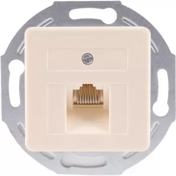 SHIVERPEAKS S/CONN maximum connectivity UAE RJ45 uppoasennettava verkkopistorasia 1x8 keskiölevyllä ja metallikiinnitysrenkaalla, puhtaanvalkoinen 74221-1-50-UNI