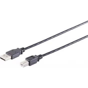 SHIVERPEAKS S/CONN Maximum Connectivity USB 2.0 High-Speed -kaapeli, A - B, musta, 0,5 m (13-23015)