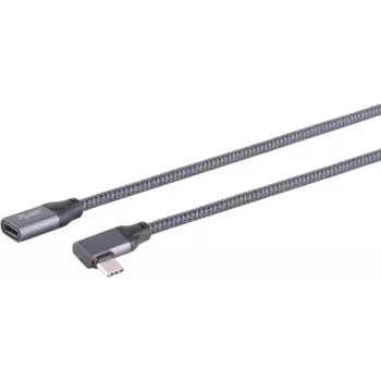 SHIVERPEAKS S/CONN maximum connectivity USB-C-jatkokaapeli, 3.2, 90°, Pro, 0,25 m 13-56000