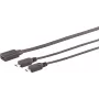 SHIVERPEAKS S/CONN maximum connectivity USB-C-naaras - 2x USB Micro-B-uros Y-haaroitin-adapterikaapeli, USB 2.0, 0,3 m, musta 13-20021