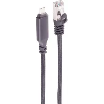 SHIVERPEAKS USB-C - RJ45 Gigabit Ethernet -adapterikaapeli, 5m, alumiini, musta (BS14-51055)