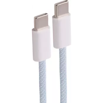 SHIVERPEAKS USB-C - USB-C kaapeli, punottu tekstiili, 60W Power Delivery, USB 2.0, 0,5 m, sininen BS14-21011